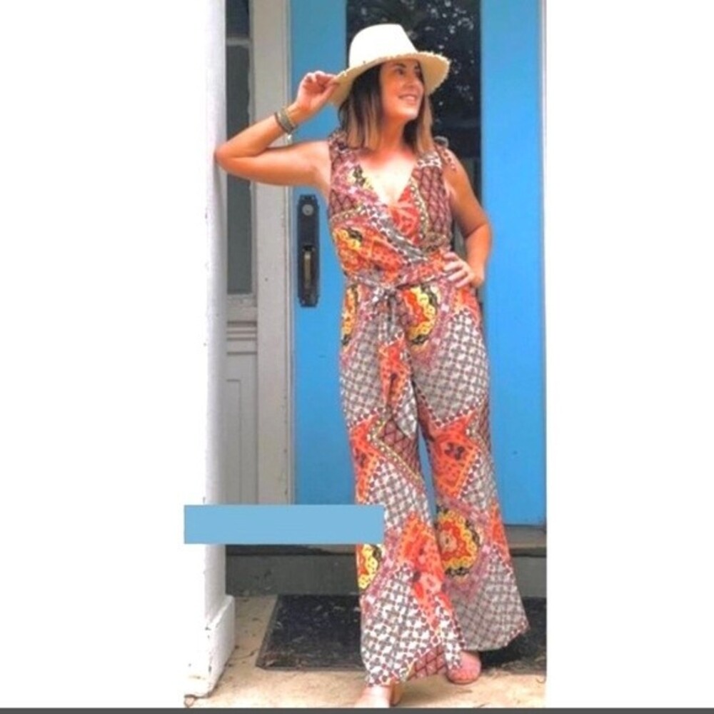 Anthropologie Harlyn Mairi Jumpsuit in Sky  S NWOT